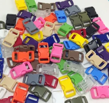 50 PCS/lot Pack Mixed Colorful 3/8"(10mm) Plastic Buckles Contoured Curved for paracord Bracelets
50 PCS/lot Pack Mixed Colorful 3/8"(10mm) Plastic Buckles Contoured Curved for paracord Bracelets