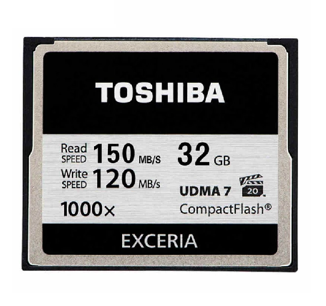 

Toshiba 150MB/s 1000x 32GB CF Card 64GB 128GB Class 10 UDMA 7 CompactFlash Memory Card For Canon Nikon Digital SLR Camera