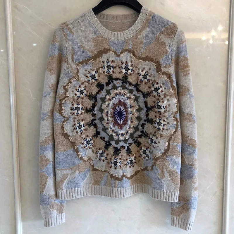 Womens Sweaters 2019 Winter Tops O-neck Sweater Women Casual Pullover Knitted Floral Print Sweater New
Womens Sweaters 2019 Winter Tops O-neck Sweater Women Casual Pullover Knitted Floral Print Sweater New