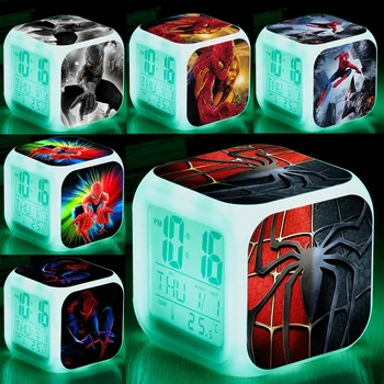 Action SPIDER-MAN Figure LED Glowing Alarm Clock Toys with 7 Color Changing Marvel Avengers Hero Neiborhood SPIDER-MAN Bed Alarm
Action SPIDER-MAN Figure LED Glowing Alarm Clock Toys with 7 Color Changing Marvel Avengers Hero Neiborhood SPIDER-MAN Bed Alarm