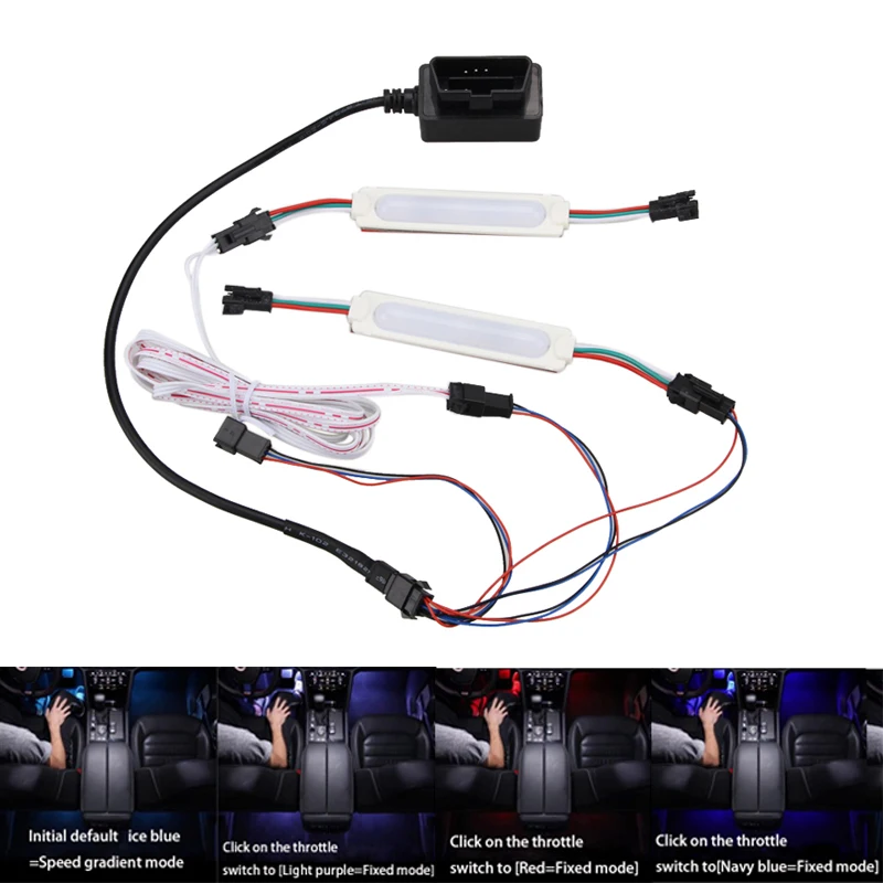 OBD Car speed Smart 2 Mode 4-Color LED Autos Chassis Atmosphere Lights Neon Lamp For 1 2 3 Series
OBD Car speed Smart 2 Mode 4-Color LED Autos Chassis Atmosphere Lights Neon Lamp For 1 2 3 Series