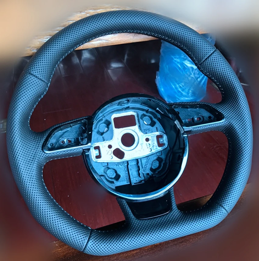Sporty Punched Steering Wheel for Audi A3 A4 A5 A6 A7 Q3 Q5 Q7 fully perforated steering wheel flat bottom steering wheel campai
Sporty Punched Steering Wheel for Audi A3 A4 A5 A6 A7 Q3 Q5 Q7 fully perforated steering wheel flat bottom steering wheel campai