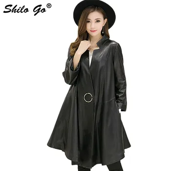 SHILO GO New Fashion Women Luxury Casual Stand Collar Button Long Sleeve Loose Cloak A-Line Sheepskin Genuine Leather Long coat
SHILO GO New Fashion Women Luxury Casual Stand Collar Button Long Sleeve Loose Cloak A-Line Sheepskin Genuine Leather Long coat