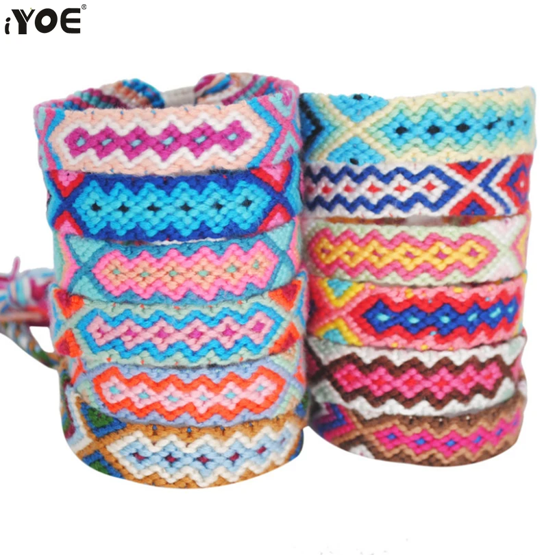 IYOE Bohemia Ethnic Handmade Multi Color Thread String Rope Bracelet For Women Boho Geometric Woven Charm Bracelets Femme
IYOE Bohemia Ethnic Handmade Multi Color Thread String Rope Bracelet For Women Boho Geometric Woven Charm Bracelets Femme