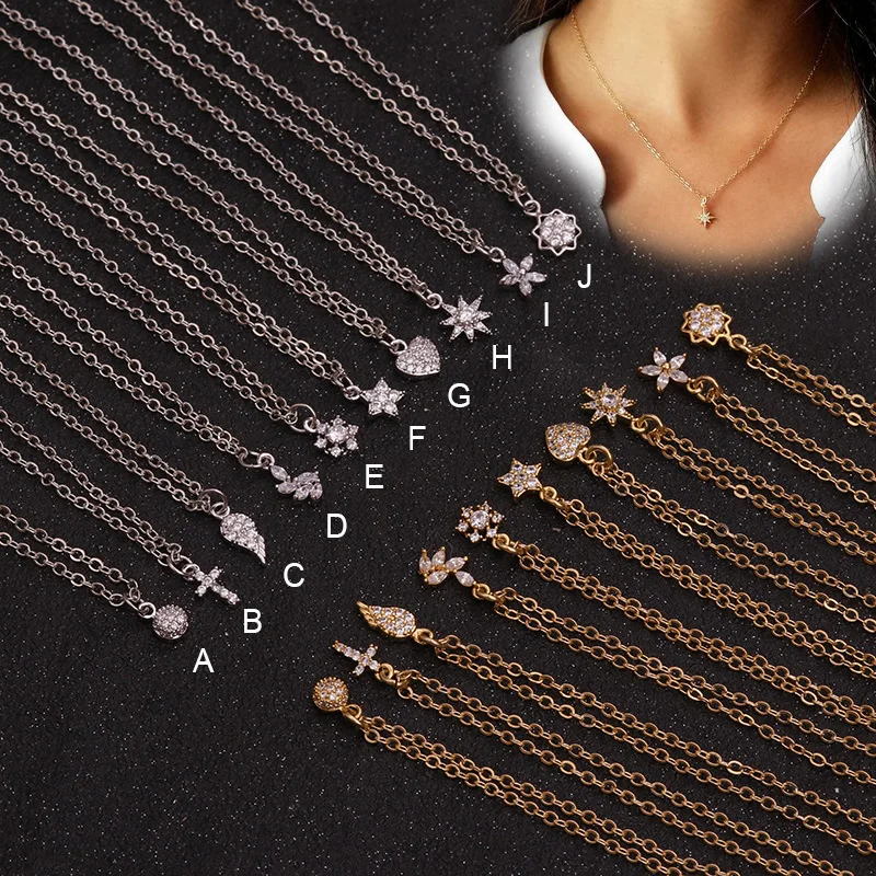 Feelgood Tiny Cz Cross Feather Heart Flower Star Pendant Necklaces Delicate Small Necklace Everyday Jewelry Dainty Necklace
Feelgood Tiny Cz Cross Feather Heart Flower Star Pendant Necklaces Delicate Small Necklace Everyday Jewelry Dainty Necklace
