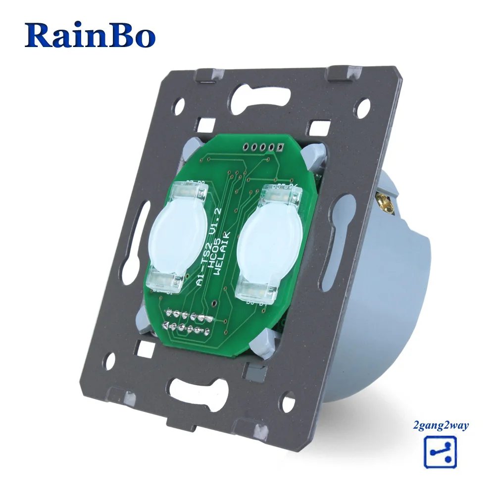 Touch Switch 2 gang 2 way FreeShipping RainBo Manufacturer Wall Switch EU Touch Screen Wall Light Switches for LED 110~250V 5A
Touch Switch 2 gang 2 way FreeShipping RainBo Manufacturer Wall Switch EU Touch Screen Wall Light Switches for LED 110~250V 5A