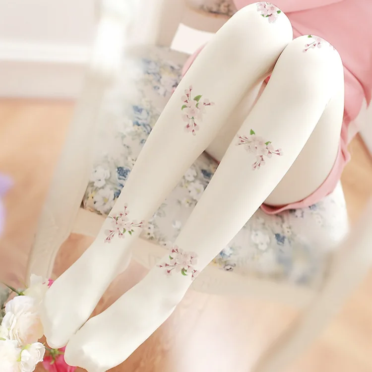 Japanese Lolita Sister Lo Retro Cherry Blossom Print Tights Pantyhose Spring White Stocking Socks
Japanese Lolita Sister Lo Retro Cherry Blossom Print Tights Pantyhose Spring White Stocking Socks
