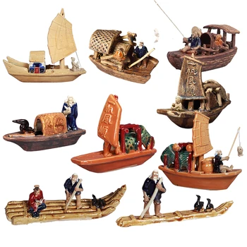 Home Decoration Crafts Miniatures Ceramic Chinese Vintage Sailing Boat Bamboo Ornaments Figurines
Home Decoration Crafts Miniatures Ceramic Chinese Vintage Sailing Boat Bamboo Ornaments Figurines