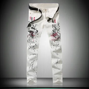 New Men Italy Fashion Runway White Jeans Mens 3d Wolf Painting Printed Hiphop Jean Skinny Jean Men 2018Harem Pants Men Jean P40
New Men Italy Fashion Runway White Jeans Mens 3d Wolf Painting Printed Hiphop Jean Skinny Jean Men 2018Harem Pants Men Jean P40