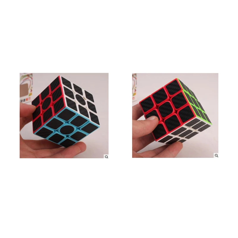 Фото 2 шт./лот zcube углерода Волокно Стикеры Magic Cube 3x3x3 Логические кубики Скорость Cubo