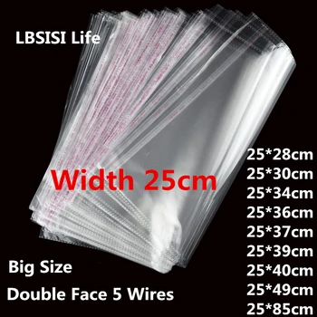 LBSISI Life 100pcs 25cm Width Clear Self Adhesive Resealable Opp Cellophane Cloth Bags Transparent Packing Plastic Gift Bag
LBSISI Life 100pcs 25cm Width Clear Self Adhesive Resealable Opp Cellophane Cloth Bags Transparent Packing Plastic Gift Bag