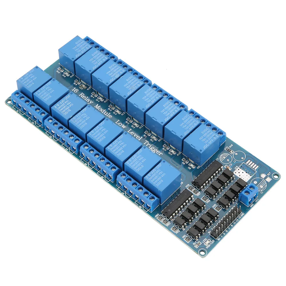 1 Pcs 12V 16 Channel Relay Module with Optocoupler Low Level Trigger 16 Channel Relay Board 10A 250V High Quality Brand New
1 Pcs 12V 16 Channel Relay Module with Optocoupler Low Level Trigger 16 Channel Relay Board 10A 250V High Quality Brand New