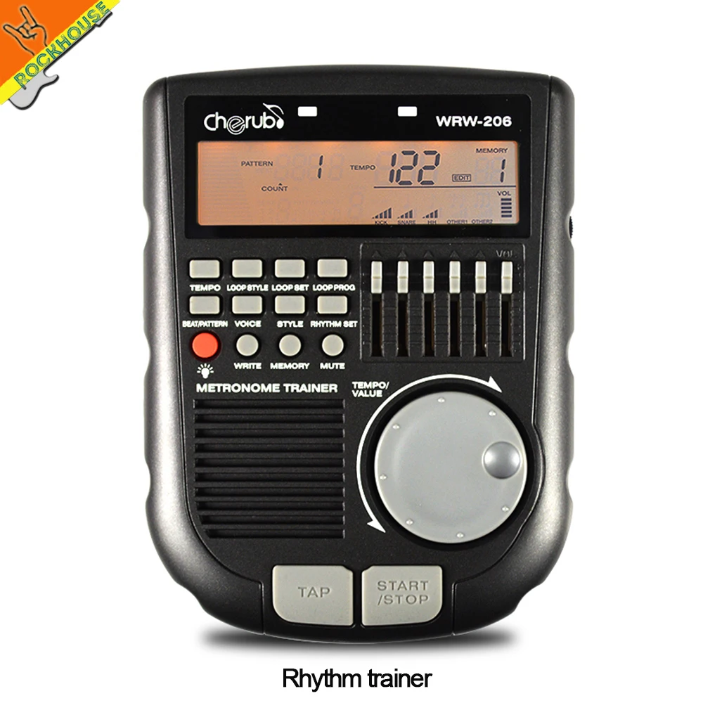 Cherub WRW-206 Digital Drum Metronome Rhythm Editor Portable Drummer Rhythm Trainer Multiple Functional Metronome Free Shipping
Cherub WRW-206 Digital Drum Metronome Rhythm Editor Portable Drummer Rhythm Trainer Multiple Functional Metronome Free Shipping