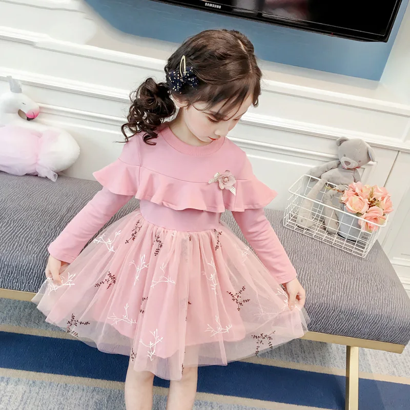 Girls Dress New Spring Autumn Long Sleeve Sweet Pink Princess Dress Girl Kids Party Dress for 2-7T Children Clothes
Girls Dress New Spring Autumn Long Sleeve Sweet Pink Princess Dress Girl Kids Party Dress for 2-7T Children Clothes