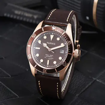 New Arrive 41mm Brown Dial Rotating Bezel Luminous marks Leather strap Sapphire Glass Date Miyota Automatic Movement men's Watch
New Arrive 41mm Brown Dial Rotating Bezel Luminous marks Leather strap Sapphire Glass Date Miyota Automatic Movement men's Watch