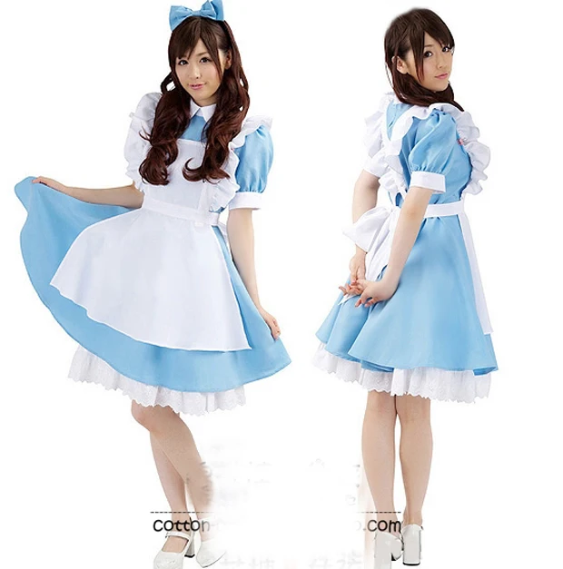 Free shipping ,Alice's Adventures in Wonderland adult Alice Cosplay dress maid costume clothes
Free shipping ,Alice's Adventures in Wonderland adult Alice Cosplay dress maid costume clothes