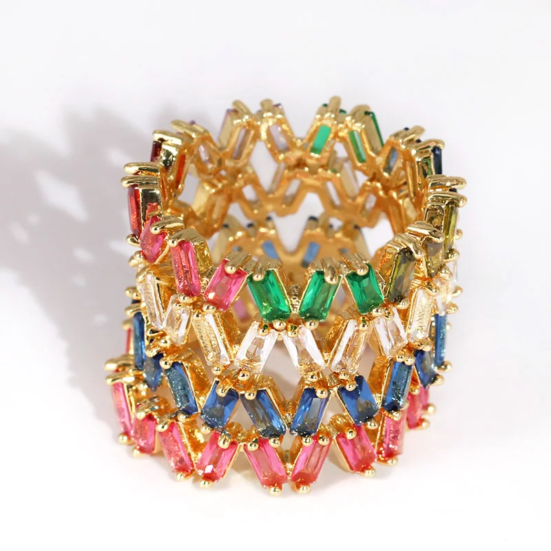AOTEMAN Gold Filled Fashion Jewelry Rainbow Square Baguette Cz Engagement Ring For Women Colorful Cubic Zirconia Wedding RING
AOTEMAN Gold Filled Fashion Jewelry Rainbow Square Baguette Cz Engagement Ring For Women Colorful Cubic Zirconia Wedding RING