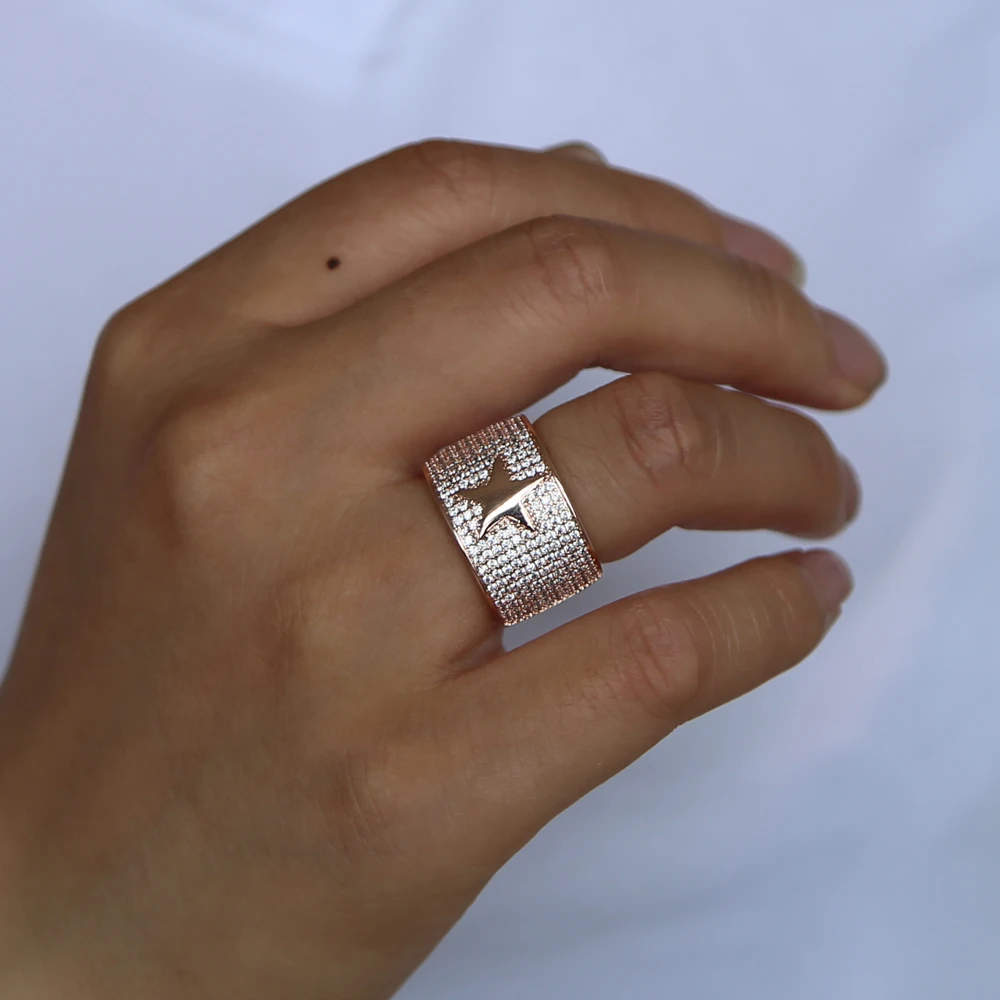 bling Star Ring Micro Pave Cubic Zircon big CZ Ring rose gold Women Mens Hip Hop Jewelry Drop Shipping boy girls fashion ring
bling Star Ring Micro Pave Cubic Zircon big CZ Ring rose gold Women Mens Hip Hop Jewelry Drop Shipping boy girls fashion ring