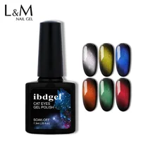 1pc ibdgel Gem ensemble de vernis à ongles pour les yeux de chat LED UV gel vernis 7.3ml(China)