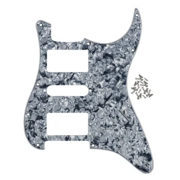 NEW HSH Electric Guitar Pickguard Scratch Plate 4Ply & Screws for 11 Hole FD Strat Guitar Parts Accessories ,Grey Pearl
NEW HSH Electric Guitar Pickguard Scratch Plate 4Ply & Screws for 11 Hole FD Strat Guitar Parts Accessories ,Grey Pearl