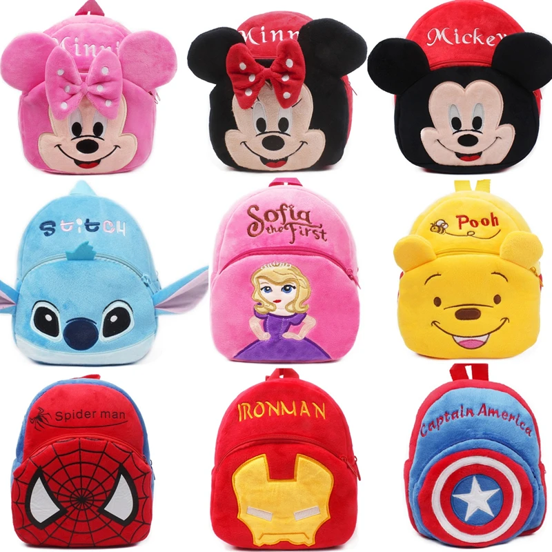 Disney Cartoon Plush Backpack Mickey Mouse Minnie Spiderman Iron Man Winnie the Pooh The Avengers Kindergarten Disneyland Gift
Disney Cartoon Plush Backpack Mickey Mouse Minnie Spiderman Iron Man Winnie the Pooh The Avengers Kindergarten Disneyland Gift