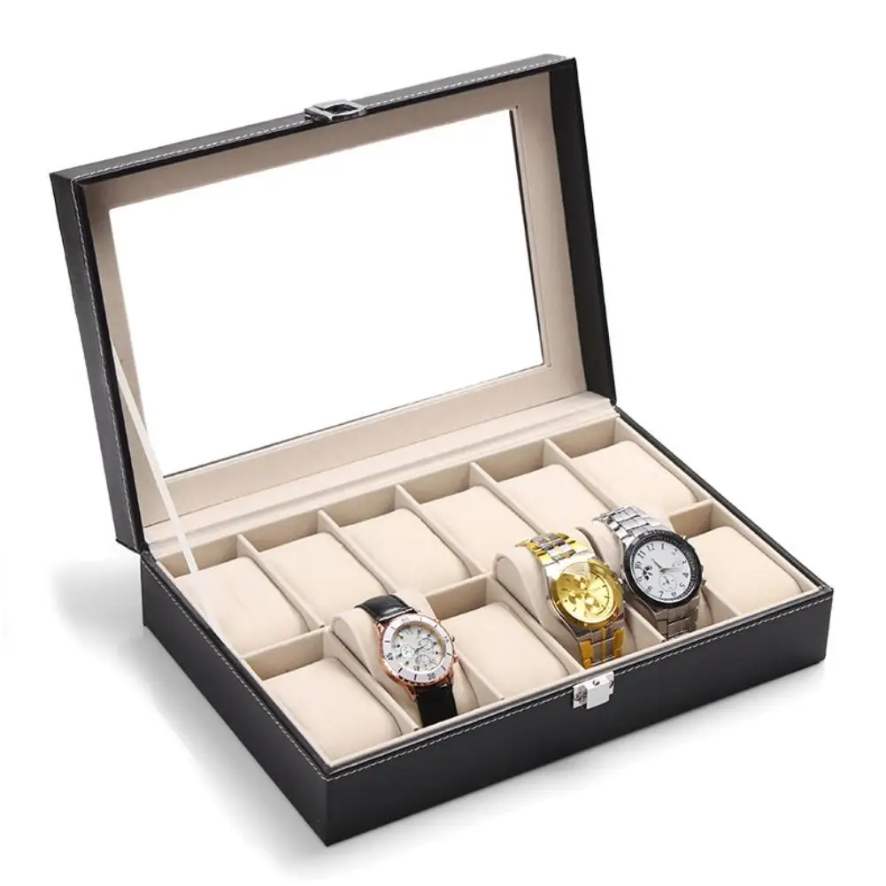 New 12 Slots Grid PU Leather Watch Display Box Jewelry Storage Organizer Case locked Watch Display Box
New 12 Slots Grid PU Leather Watch Display Box Jewelry Storage Organizer Case locked Watch Display Box
