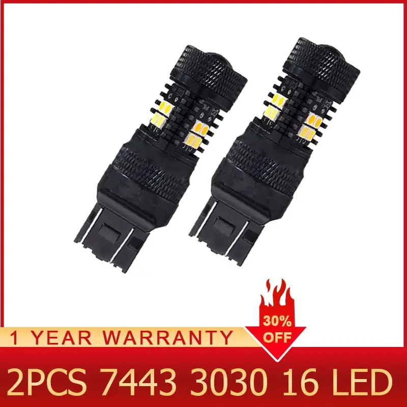 ROADOT 2x7443 7444NA W21W T20 белый Янтарный двухцветный светодиодный переключатель с