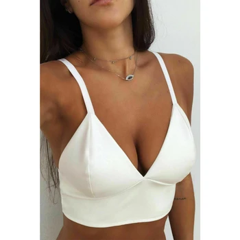 Sexy Leather Crop Top Womens Summer Black White Bralette Brassier Tops Backless Camisole Spaghetti Strap V Neck Vest
Sexy Leather Crop Top Womens Summer Black White Bralette Brassier Tops Backless Camisole Spaghetti Strap V Neck Vest