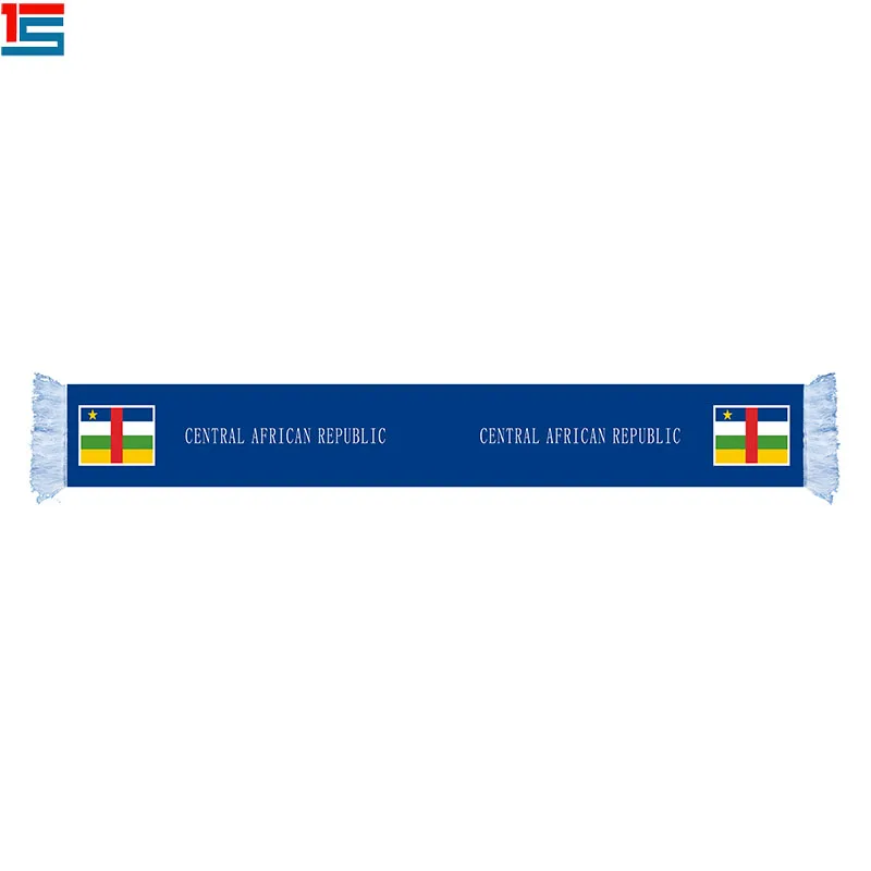 Promotion fans Good Quality Soccer Scarves printed football scarf CENTRAL AFRICAN REPUBLIC national logo scarf
Promotion fans Good Quality Soccer Scarves printed football scarf CENTRAL AFRICAN REPUBLIC national logo scarf