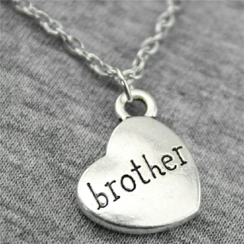 15x18mm Brother Pendant Necklace For Women 2 Colors Antique Silver Antique Bronze Color Fashion Necklace Jewelry Accessories
15x18mm Brother Pendant Necklace For Women 2 Colors Antique Silver Antique Bronze Color Fashion Necklace Jewelry Accessories