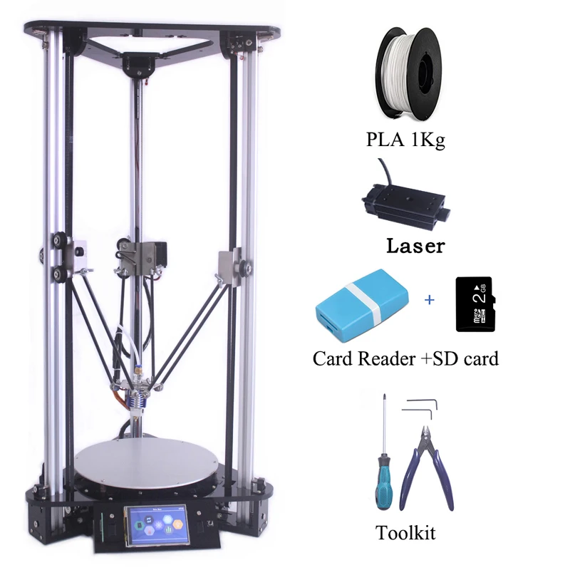 2019 NEW Laser Engraver Delta 3D Printer Kits Touch Screen 3D Printer Machines With High Precision Smart Leveling Remote Feeding 
2019 NEW Laser Engraver Delta 3D Printer Kits Touch Screen 3D Printer Machines With High Precision Smart Leveling Remote Feeding