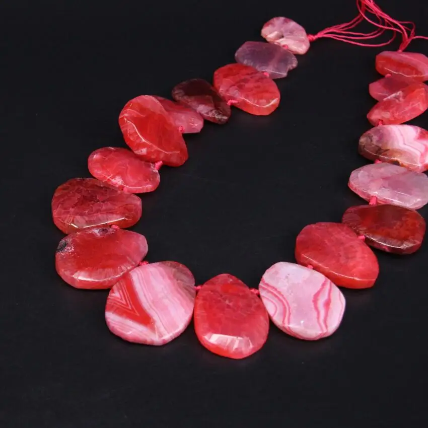 15.5"/strand Red Crack Agates Top Drilled Faceted Slab Loose Beads,Natural Onxy Stone Slice Nugget Pendants Jewelry Making
15.5"/strand Red Crack Agates Top Drilled Faceted Slab Loose Beads,Natural Onxy Stone Slice Nugget Pendants Jewelry Making
