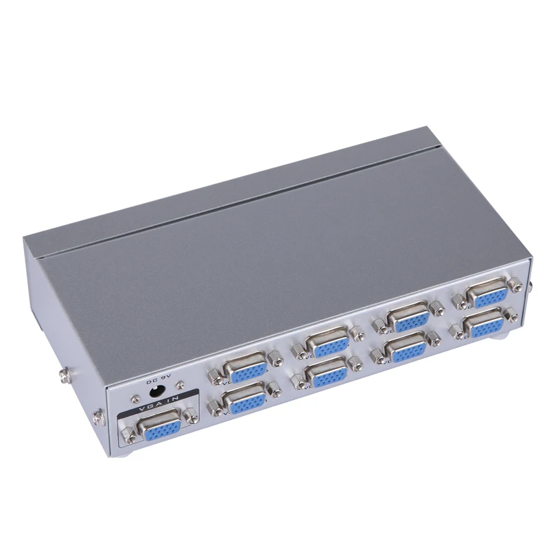 New VGA Splitter 1x8 1 to 8 ports VGA Video Splitter 150MHz Support 1920x1440 with power adapter
New VGA Splitter 1x8 1 to 8 ports VGA Video Splitter 150MHz Support 1920x1440 with power adapter