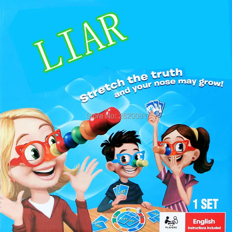 NEW family funny game LIAR Hilarious Noses & Glasses toys,children-parent novelty game 2-4player your nose may grow toy set
NEW family funny game LIAR Hilarious Noses & Glasses toys,children-parent novelty game 2-4player your nose may grow toy set