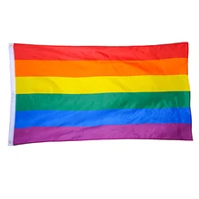 Polyester Rainbow Flag Large LGBT Pride Flag Outdoor Banner (60*90cm)