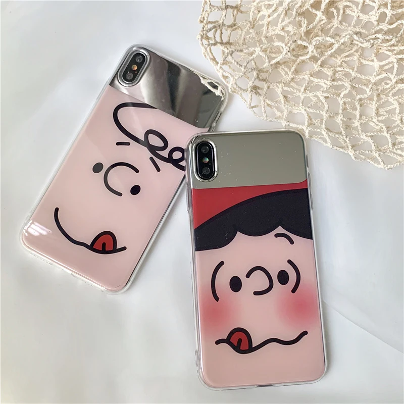 Cartoon peanuts Charlie Brown makeup mirror Phone cases for Apple iPhone X XR XS Max 7 8 6 6s Plus fundas cute glossy cover
Cartoon peanuts Charlie Brown makeup mirror Phone cases for Apple iPhone X XR XS Max 7 8 6 6s Plus fundas cute glossy cover