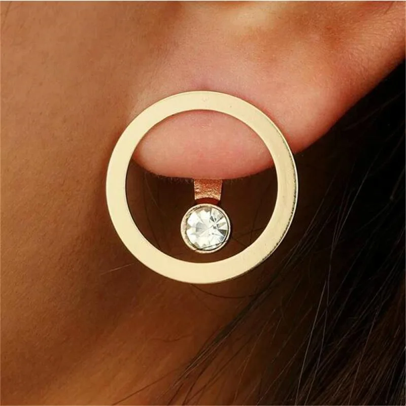 2019 New Fashion Exaggerated Personality Geometric Circle Rhinestone Rear Hanging Earrings Women Fashion Jewelry
2019 New Fashion Exaggerated Personality Geometric Circle Rhinestone Rear Hanging Earrings Women Fashion Jewelry