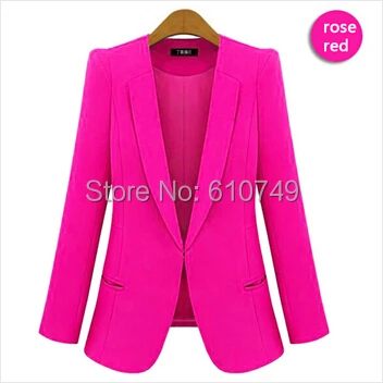 Hot sale Women's Fashion Basic Jacket Tunic 5 Colors Cardigan One Button coat Top Quality Brand Style outwear freeshipping
Hot sale Women's Fashion Basic Jacket Tunic 5 Colors Cardigan One Button coat Top Quality Brand Style outwear freeshipping