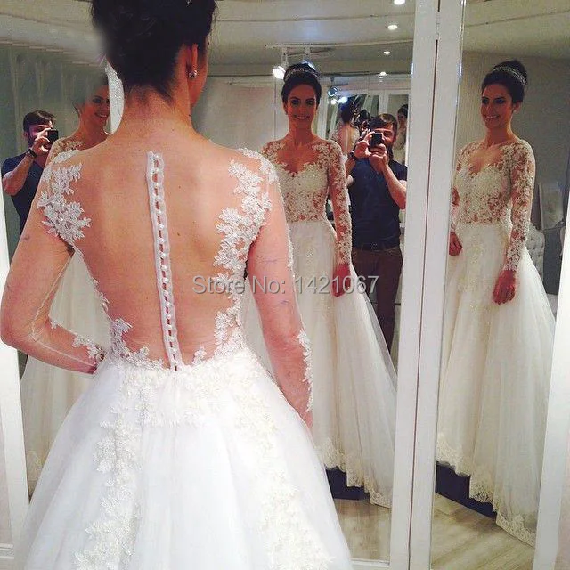 2016-Princess-Fashion-White-Ivory-Lace-Illusion-Beaded-Long-Sleeves-Sexy-Back-Ball-Gown-Wedding-Dresses (1).jpg