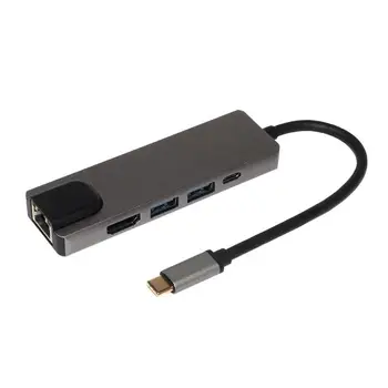 5 in 1 Multifunctional USB Type-C to HDMI Hub With Gigabit Ethernet Rj45 Lan Fast Charging Adapter for Macbook Pro
5 in 1 Multifunctional USB Type-C to HDMI Hub With Gigabit Ethernet Rj45 Lan Fast Charging Adapter for Macbook Pro