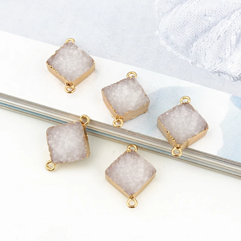 2pcs Square Resin Jewelry Charms Bracelet Findings Two Hole Connector Making Simple Geometric Necklace Earrings Accessories F265
2pcs Square Resin Jewelry Charms Bracelet Findings Two Hole Connector Making Simple Geometric Necklace Earrings Accessories F265