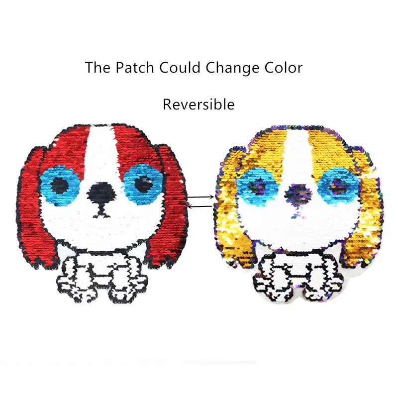 New Cartoon Dog Patches Reversible Change Color Sequins Patches For Diy T-Shirt Bags Embroidery Flip Sequins Cute Dog Patches
New Cartoon Dog Patches Reversible Change Color Sequins Patches For Diy T-Shirt Bags Embroidery Flip Sequins Cute Dog Patches