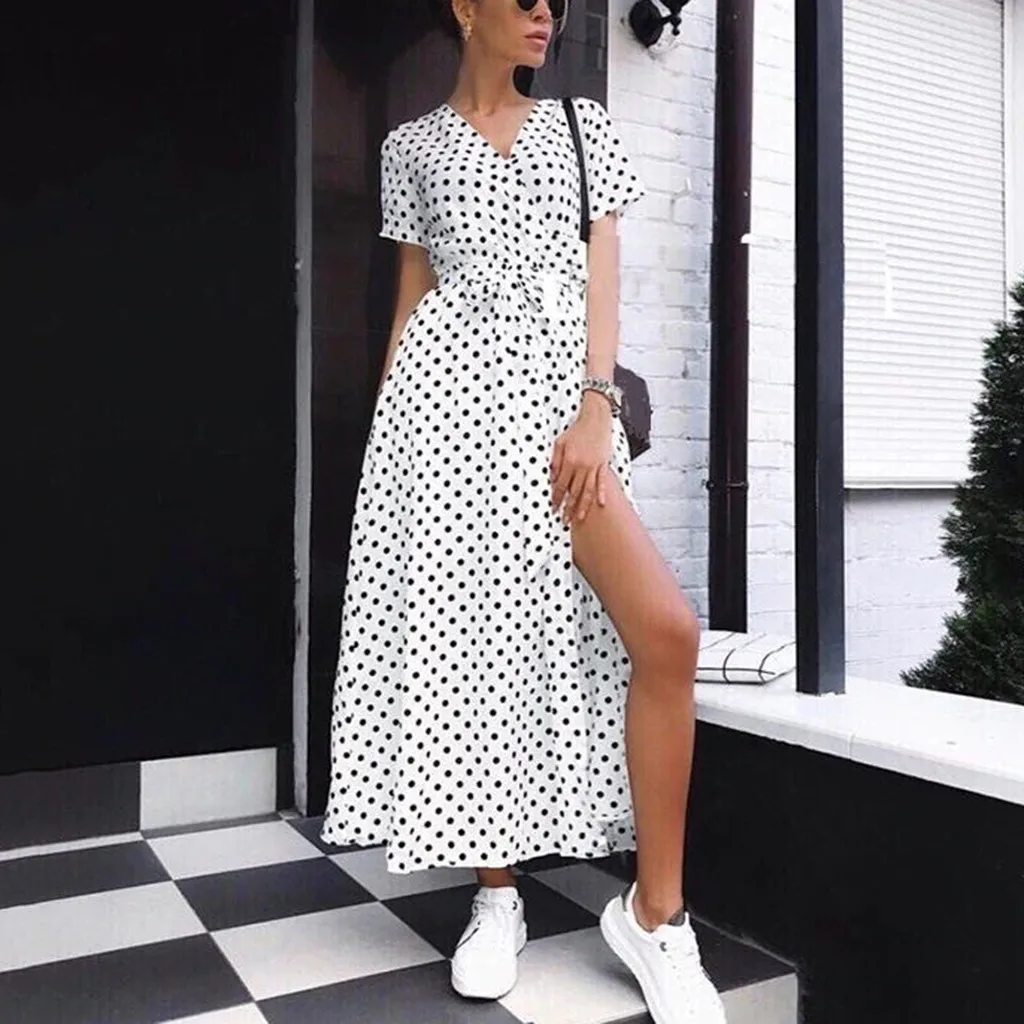 JAYCOSIN Dress Women Maxi Dot Printed Short Sleeve Bohemian Dress Long 2019 Vintage Beach Dress Sundress vestidos 19JUN14
JAYCOSIN Dress Women Maxi Dot Printed Short Sleeve Bohemian Dress Long 2019 Vintage Beach Dress Sundress vestidos 19JUN14