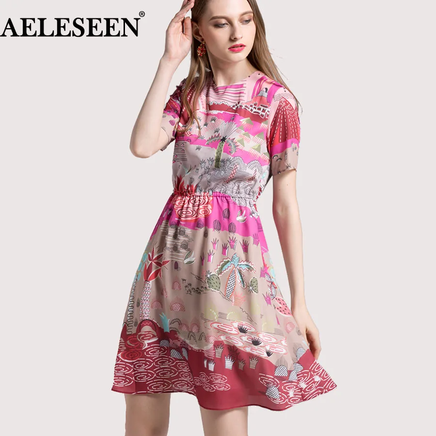 Bohemian Dresses 2018 Summer Female New Fashion Pink dress Elastic waist Print High Quality Short Sleeve Elastic Slim Cute Dress
Bohemian Dresses 2018 Summer Female New Fashion Pink dress Elastic waist Print High Quality Short Sleeve Elastic Slim Cute Dress