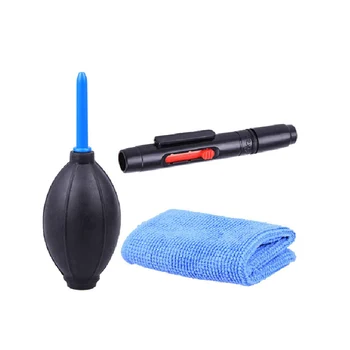 High Quality Portable 3 in 1 Lens Brushing Cleaner Dust Pen Camera Air Blower Cloth Cleaning Kit For DSLR soplador de aire
High Quality Portable 3 in 1 Lens Brushing Cleaner Dust Pen Camera Air Blower Cloth Cleaning Kit For DSLR soplador de aire