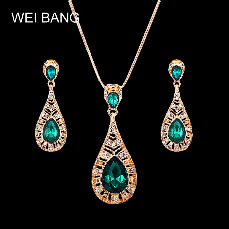 2017 Fashion Gold Color Jewelry Dubai Bride Wedding Quality Necklace Earrings Green Rhinestone Jewlery Set Drop Shipping
2017 Fashion Gold Color Jewelry Dubai Bride Wedding Quality Necklace Earrings Green Rhinestone Jewlery Set Drop Shipping