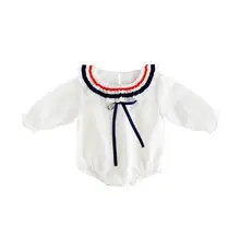 R & Z bebé mameluco 2019 primavera y verano nueva ropa hombres y mujeres bebé triángulo mono vestido de algodón(China)