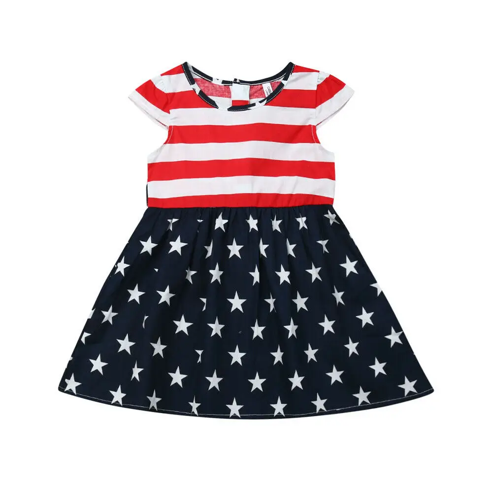IMCUTE Stars Stripes Bow Dress Independence Day Kids Clothes Children's Summer Dresses for Girl
IMCUTE Stars Stripes Bow Dress Independence Day Kids Clothes Children's Summer Dresses for Girl