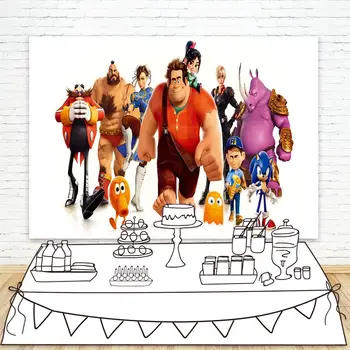 Wreck-It Ralph Theme Party Backdrop White Ralph With Friends Photography Background For Boy Birthday Decor Baby Shower Backdrop
Wreck-It Ralph Theme Party Backdrop White Ralph With Friends Photography Background For Boy Birthday Decor Baby Shower Backdrop