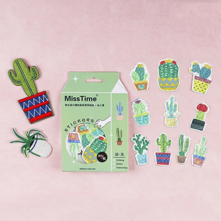 30PCS New Cute Laser Paper Cactus Diary Paper Lable Stickers Crafts And Scrapbooking Decorative Lifelog Sticker DIY Stationery
30PCS New Cute Laser Paper Cactus Diary Paper Lable Stickers Crafts And Scrapbooking Decorative Lifelog Sticker DIY Stationery